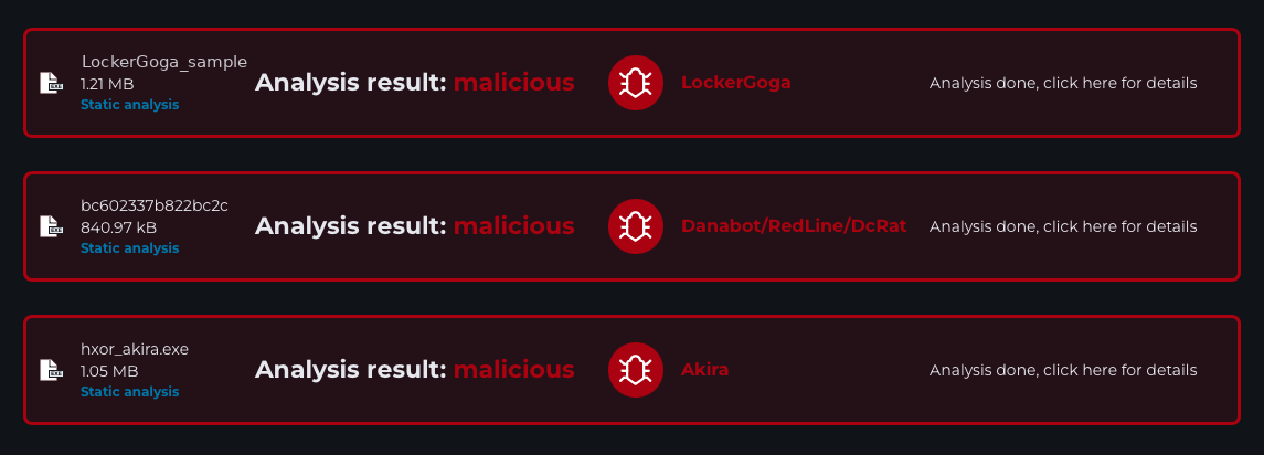 Interface GORILLE Server : trois fichier